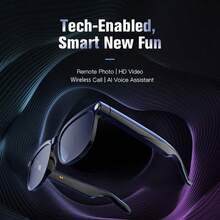 AI Smart Glasses With Camera & AI Assistant (ChatGPT/Doubao) - Real-Time Translation & Object Recognition Glasses, 8MP 4K Recording, /WiFi, TR90 Ultra-Light Design, 8Hrs Battery, Compatible With IOS/Android For For Men/Women, Gift - White - View 10