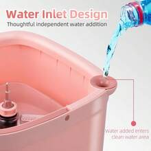 Spin Mop And Bucket Set With Self - Separating Dirty And Clean Water System Self - Wringing 360° Rotating Clean Mop - Head For Hardwood Tile And Marble Floors With 6 Pads - Pink - 粉色 - 查看 6