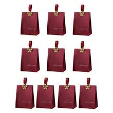 10 piezas Bolsas de regalo de dulces de estilo europeo de alta gama, adecuadas para bodas, fiestas de cumpleaños, festivales, eventos corporativos
