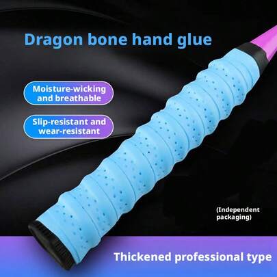 5 piezas Cinta de agarre para raqueta de bádminton con hueso de dragón, profesional antideslizante y absorbente del sudor con hueso de dragón, envoltorio adhesivo para mango de raqueta, accesorios de sobrecubierta de raqueta de tenis
