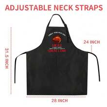 ZOORON Funny Black Chef Aprons For Men Adjustable BBQ Grill Kitchen CooFKing Aprons With Pockets, Grill Accessories,OnceYouPutMyMeatinYourMouth - 一旦你把我的肉放進你的嘴裡 - 查看 5