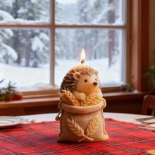 1 buc arici în formă de ceară matriță pentru lumânare parfumată DIY, decoratiuni pentru casă ipsos difuzor matriță, atmosferă îmbunătățind pisică neagră parfumată lumânare matriță silicon, DIY veveriță și con de pin parfumată lumânare ipsos parfum piatră decor matriță silicon