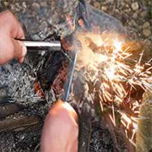 4 Inch Survival Ferrocerium Drilled Flint Fire Starter, Ferro Rod Kit With Paracord Landyard Handle And Striker, 4"(Long) X 3/8"(Diameter),Accesorios Para El Carro,Herramientas,Car Keychain - 預設 - 查看 2