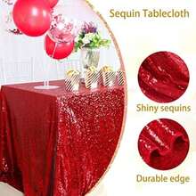 Popular Black Sequin tablecloth On ! Sequin Shimmer Tablecloth 50x80 by B-COOL(396.2 x 228.6 cm (Rectangular) Rojo -) - Multicolor - Ver 9