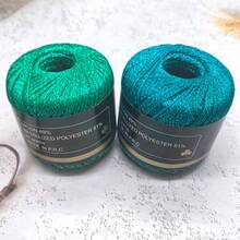 1 Roll, 120m Multicolor Metallic Yarn, Suitable For DIY Handmade Crochet, Gift Wrapping, Christmas Decorations - Handicrafts And Holiday Items, Lace And Home Decor For Christmas Decoration Making - Multicolor - View 7