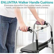 Soft Padded Grip Covers For Folding Wheelchair, Walker, Cane Handles, Mobility Aids (Gray/Pink) - Green - View 9