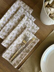 BILLU Servilletas de Tela para Mesa Elegantes Set de 6 Absorbentes, Lavables, Limpieza y Decoración de 48cm X 48cm (Mexicano Olivo) - Puebla - Ver 12