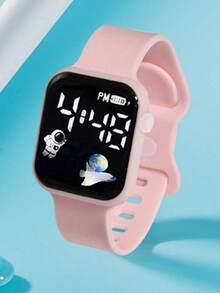 4/1pc Girl's Cute & Fashionable LED Digital Display Electronic Watch, Paired With Butterfly Bracelet, Suitable For Daily Wear, Ideal Gift For Girlfriend, Birthday, Graduation, Valentine's Day - Multicolor - View 4