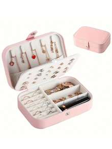 1 hộp đựng trang sức du lịch di động, hộp trang sức mini, hộp đựng trang sức nhỏ gọn, hộp trưng bày nhẫn đa năng, hộp đựng bông tai, dây chuyền, mặt dây chuyền, hộp quà tặng, hộp đựng trang sức bằng polyester chống thấm nước, hộp trưng bày trang sức dung tích lớn. - Nhiều màu - Xem 18