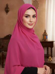 Được làm từ chất liệu vải chiffon cao cấp, nhẹ và thoáng khí, mềm mại và mịn màng, mang lại cảm giác thoải mái suốt cả ngày. - Màu Hồng Tươi - Xem 1