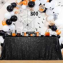Popular Black Sequin tablecloth On ! Sequin Shimmer Tablecloth 50x80 by B-COOL(203.2 x 127 cm (Rectangular) Negro) - Multicolor - Ver 8
