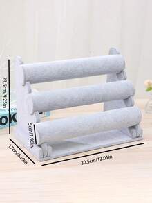 1pc Velvet Bracelet/Watch Display Stand, Jewelry Organizer Holder For Necklaces, Bracelets, Pendants, Fashionable Women's Desktop Storage, Valentine's Day Gift - Multicolor - View 20