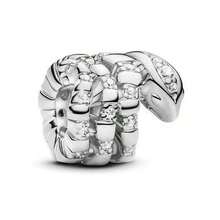 1件时尚闪亮心形皇冠、星形蝴蝶结、十字架吊坠、高跟鞋、吊坠装饰珠子，女士手链手镯DIY珠宝制作及日常穿搭搭配饰品，适合女孩佩戴 - 銀色 - 查看 19