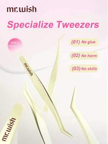 96件套动物系列镊子套装 - 鸟类系列，大眼加装，无胶不锈钢镊子，卷曲分段式自然卡通假睫毛，MR.WISH - C - 查看 9