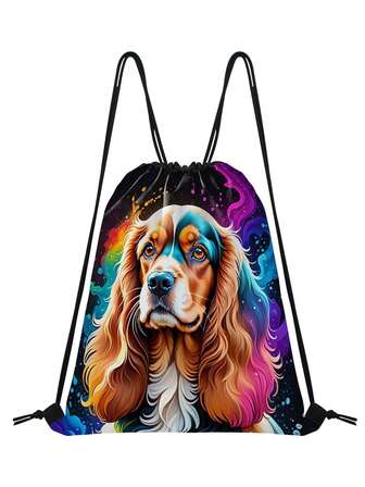 1 st gymnastikryggsäck för barn - söt hunddesign med dragrem, mjuk gymväska, dragsko, maskinryggsäck för gym, dans, yoga, resor - perfekt för gymnaster och artister, dansutrustning, sportig estetik, robust konstruktion, sporttillbehör, fitnessentusiaster