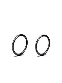 18g Nose Rings Hoop Sets For Women Men,Hypoallergenic 316L Stainless Steel Hinged Clicker Segment Nose Rings Hoop Helix Cartilage Daith Tragus Sleeper Earrings Silver Gold Black Real Body Piercing Jewelry - As Shown In the Figure - View 9