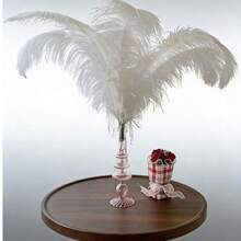 5pcs/Set Black Artificial Ostrich Feather Bouquet, Decor Accessory For Hats, Clothing, Wedding DIY - Multicolor - View 13