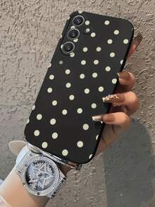 1个极简创意个性化可爱超薄1mm厚2D点阵TPU手机壳，兼容三星S25Ultra/S25Plus/S25/S25FE/S24Ultra/S24Plus/S24/S24FE/S23Ultra/S23FE/S23/S23+/S22Ultra/S22/S22+/S21Ultra/S21FE/S21/S21+/S20Ultra/S20FE/S20/S20+/A73/A72/A55/A54/A53/A52，兼容红米Note 14 Pro+ 5G、P30，兼容荣耀X6b，兼容OPPO A74，兼容Realme C53，兼容Realme Narzo N53，国际版，不是国内版 - 黑色 - 查看 4