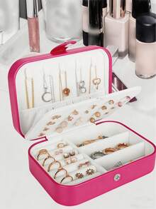 1 hộp đựng trang sức du lịch di động, hộp trang sức mini, hộp đựng trang sức nhỏ gọn, hộp trưng bày nhẫn đa năng, hộp đựng bông tai, dây chuyền, mặt dây chuyền, hộp quà tặng, hộp đựng trang sức bằng polyester chống thấm nước, hộp trưng bày trang sức dung tích lớn. - Nhiều màu - Xem 6