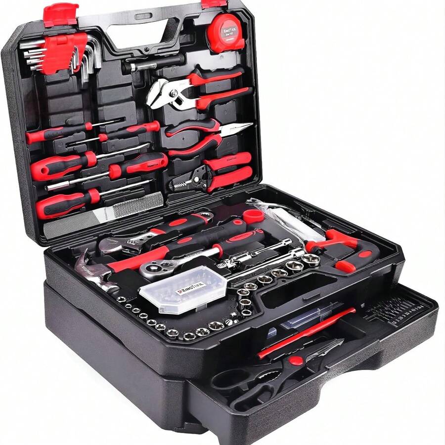 五金工具套装，组合工具箱，家用手动木工工具，电动工具，维修礼品批发 - 隨機顏色 - 查看 1