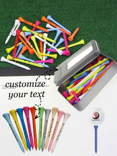 10 pezzi Supporti personalizzabili per palline da golf in legno da 70 mm, regali da golf personalizzati per uomini/donne, padri/madri, amici/testimoni, regali di Natale, souvenir di matrimonio