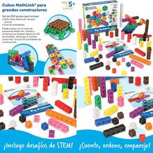 Learning Resources MathLink Cube Big Builders Actividades de Matematica Basica Juguetes Stem Juegos Educativos para Nios 200 Piezas Edades 5+Duradero y cultiva el interés de los niños - Multicolor - Ver 1