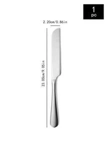 1pc/2pcs Stainless Steel Cake Server, Dessert Knife, Bread Knife, Wedding Birthday Cake Server, Pizza Peel - Silver - View 6