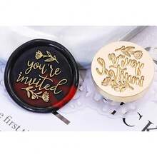 BAOFALI 1pc 25mm Clock Gear Pattern Removable Brass Head Classic Wax Seal Stamp, Suitable For Decorating Cards, Envelopes, Invitations, Packages, Wedding Invitation Wax Seal - Gift Wrapping Wax Seal Stamp - one-size - View 15