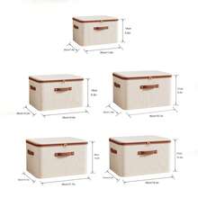 1 Peça Caixa de Armazenamento com Zíper e Tampa - Grande Capacidade - Adequada para Roupas, Itens Domésticos e Armazenamento de Quarto - À Prova de Poeira, À Prova de Umidade, Sem Necessidade de Instalação - Aplicável para Sala de Estar, Quarto, Despensa e Interior de Guarda-Roupa - Multicolorido - Visão 11