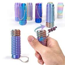 1pc 360° Rotating Ouchies Mini Stress Relief Toy With Bearings, Gradient Color Design, Portable Mini Adult Office Gift, Suitable For Men - Multicolor - View 5