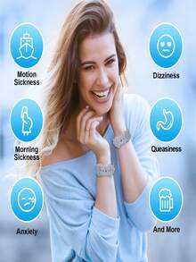 MEIYYJ 1 Pair/2pcs Anti-Motion Sickness Wristbands, Silicone Double-Clip Bracelets, Ergonomic Design