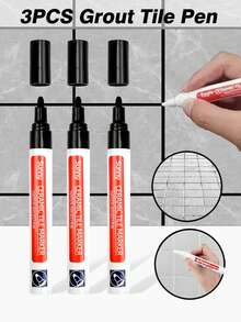 Waterproof Tile Grout Repair Pen - Multipurpose Tile Repair Pen, Suitable For Wall And Floor, Anti-Staining, With Precise Tip, Can Be Used For Tile Grout Coloring (Applicable For Bathroom, Kitchen, Indoor/Outdoor) Sticker - Multicolor - View 5