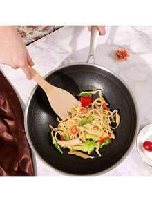 Durable Wooden Spatula, Comfortable Grip - Easy To Clean - Random Color - View 2