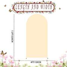 1/3-Pack 7.2-Foot Elegant White Stretch Double-Sided Arch Cover For Wedding Arches And Party Ceremony Decorations - Màu be - Xem 9