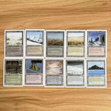 全新216张万智牌（MTG）卡牌代理卡，黑色核心纸质，带全息图，全部为稀有昂贵卡牌 - 米色 - 查看 6