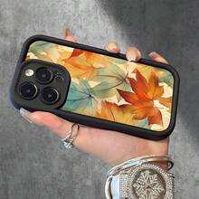 [tianyanjieti] Funda para teléfono: Patrón creativo de dibujo animado de hoja de arce, nueva funda para teléfono con diseño de escalera de cielo, divertida, simple, de moda, personalidad, unisex, regalo de vacaciones, funda para - Negro - Ver 6