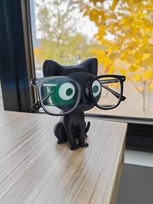 3D打印黑色猫眼眼镜框 - 可爱塑料桌面收纳盒，是家居装饰、节日礼物、圣诞礼物、办公用品和家居收纳的理想之选。 - 彩色 - 查看 2