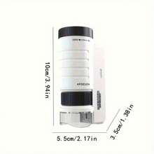 STEM Microscope Toy For Children 6+ Years Old - Ergonomic Handle, Transparent Lens, Science Experiment Tool, Ideal Birthday/Christmas/Halloween/Holiday Gift