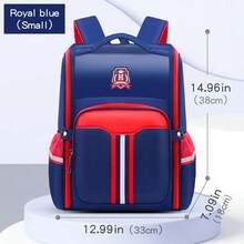 Mochila escolar de nuevo estilo para estudiantes de primaria de 6 a 12 años, de 1er a 6to grado, de 16 años, unisex, estilo británico casual y ligera para niños y niñas - azul real - Ver 11