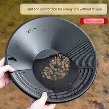 专业加厚大号淘金盘，便携式小河淘金筛盘