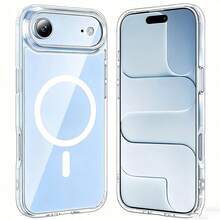 Funda de teléfono de lujo premium a prueba de golpes y resistente a caídas Funda de teléfono: Funda magnética para iPhone 17/17 Pro/Air/17 Pro Max 16 15 14 13 12 11, protección transparente a prueba de golpes, ajuste delgado, resistente a caídas, funda clara, estilo minimalista, funda ligera ¡Regala a tu amado teléfono una funda protectora confiable! - 1 pieza - Ver 1
