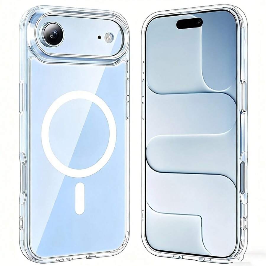 Funda de teléfono de lujo premium a prueba de golpes y resistente a caídas Funda de teléfono: Funda magnética para iPhone 17/17 Pro/Air/17 Pro Max 16 15 14 13 12 11, protección transparente a prueba de golpes, ajuste delgado, resistente a caídas, funda clara, estilo minimalista, funda ligera ¡Regala a tu amado teléfono una funda protectora confiable! - 1 pieza - Ver 1