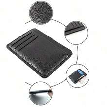 Portfel damski z PU z zapinaną na zamek portmonetką, mini kieszonką na klucze, uchwytem na karty z wieloma przegródkami, etui na karty kredytowe, 1 kieszenią na zamek z 5 przegródkami na karty, portfelem na karty o szerszym designie - Wielokolorowe - Zobacz 3