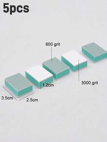 5件套指甲抛光块，指甲锉海绵，双面美甲工具，UV凝胶抛光器迷你抛光护理沙龙足部护理手部护理