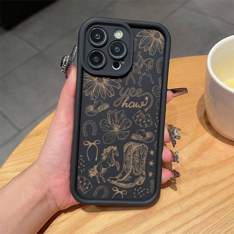 Funda para teléfono compatible con iPhone 17 aire/16/15/14/13/12/11. Profesional máximo 14/15/16 Además, 16E, 12/13mini, X/XS/XR/XSMax, compatible con Samsung Galaxy. A03/A03S/A04/A04E/A05/A05S/A06/A12/A13/A15/A16/A21S/A24/A25/A32/A34/A35/A54/A55, S20/S21/S22/S23/S24 FE/Plus/Ultra, F15, M35/M55, Note20/Note20Ultra Funda para teléfono, carcasa suave de TPU, protección total antideslizante y anti-caída, serie Sky Eye, carcasa suave de TPU, estilo coreano minimalista - Negro - Ver 1