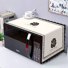 35*100cm Microwave Oven Cover, Non-Slip Universal Oven Cover, Dust-Proof Full Coverage