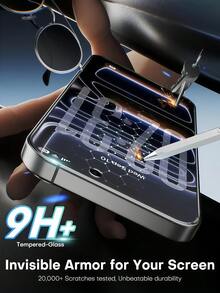 2 Stücke Anti-Spion gehärtetes Glas Bildschirmschutz, Vollflächenschutz, kompatibel mit iPhone 17 Pro Max/17 Pro/17 Air/16/15/14/13/12/11, transparent, wasserdicht, stoßfest, kratzfest, abweisend gegen Fingerabdrücke, unverzichtbar für täglichen, Büro- und Heimgebrauch, Bildschirmschutz-Grundausstattung, geeignet für täglichen Schutz, Büro, Zuhause, Handy-Zubehör Datenschutz-Bildschirmschutz, stoßfest, kratzfest - Schwarz - Übersicht 8