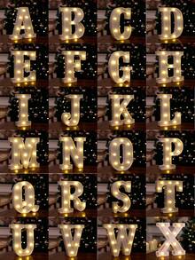 A Set Of 0-9 And A-Z Illuminated Letters, Pre-Cut Frame Kits, Cold White Illuminated Letters, Suitable For Engagement And Wedding Decorations, Birthday Themes, Holiday Parties, Christmas, Graduation Ceremonies, And Family Gatherings. - Nhiều màu - Xem 2