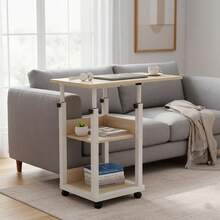 Multifunctional Bedside Table Bedroom Simple Bed Computer Lazy Table Home Simple Bedroom Movable Lifting Table-Maple - Multicolor - View 2