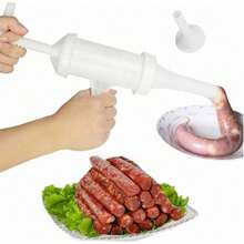 Manual Sausage Maker With Pork Intestine Funnel And Mutton Intestines Funnel, Meat Sausage Stuffer Filler Hand Operated Salami Maker - 1 - 查看 5